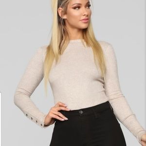 Fashion nova bodysuit. Color- oatmeal